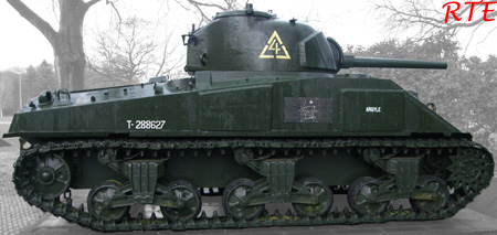 Medium tank M4A4, Sherman V in Oosterbeek.