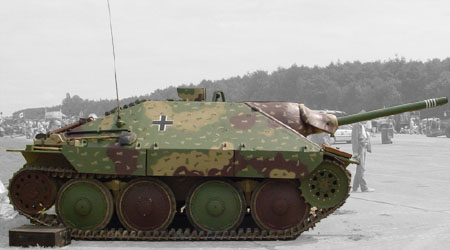 Sd.Kfz. 138/2. Jagdpanzer 38(t), 'Hetzer', in Ursel (B).
