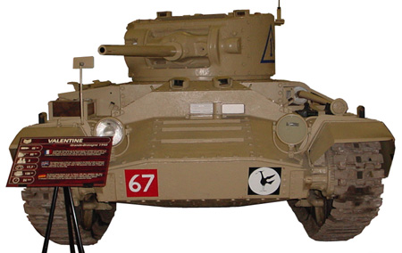 Infantry Tank Mk.III (A15), Valentine Mk.II, Saumur (F).