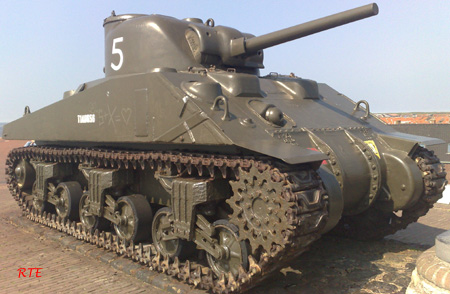 Flail tank, Sherman V - Crab, Westkapelle (NL).
