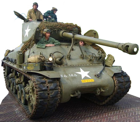 Medium Tank M4A1(76)W HVVS. KL Rekwisieten Commissie.